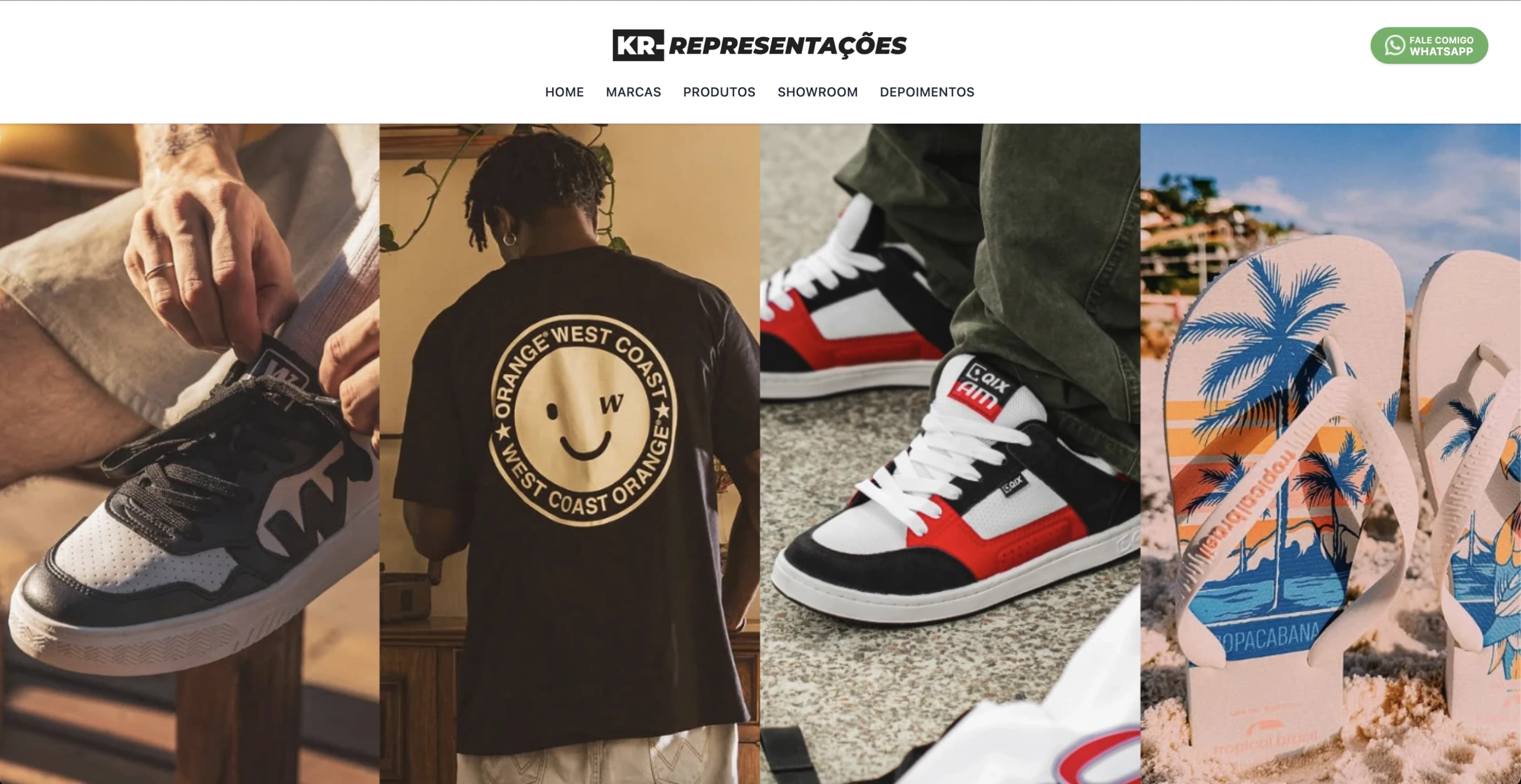 Print do site KR Representação