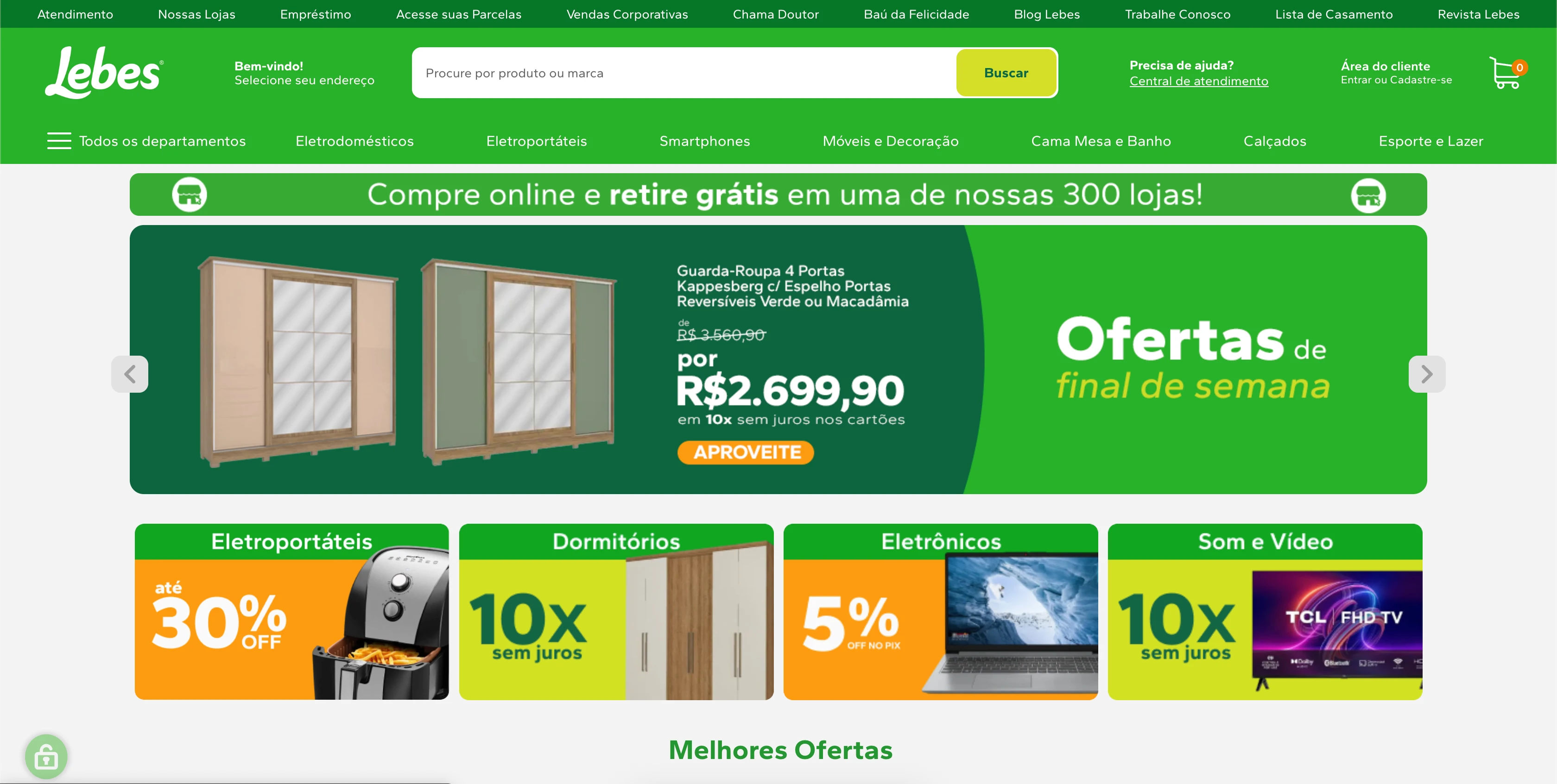 Print do site Lebes
