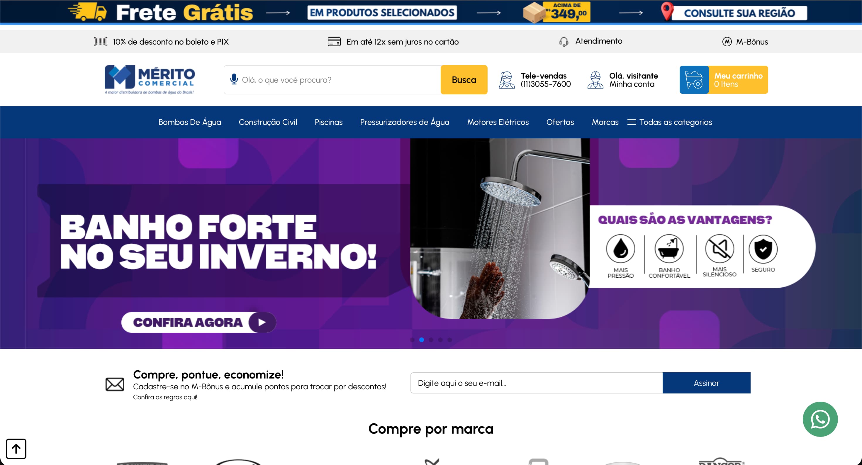 Print do site Merito Comercial